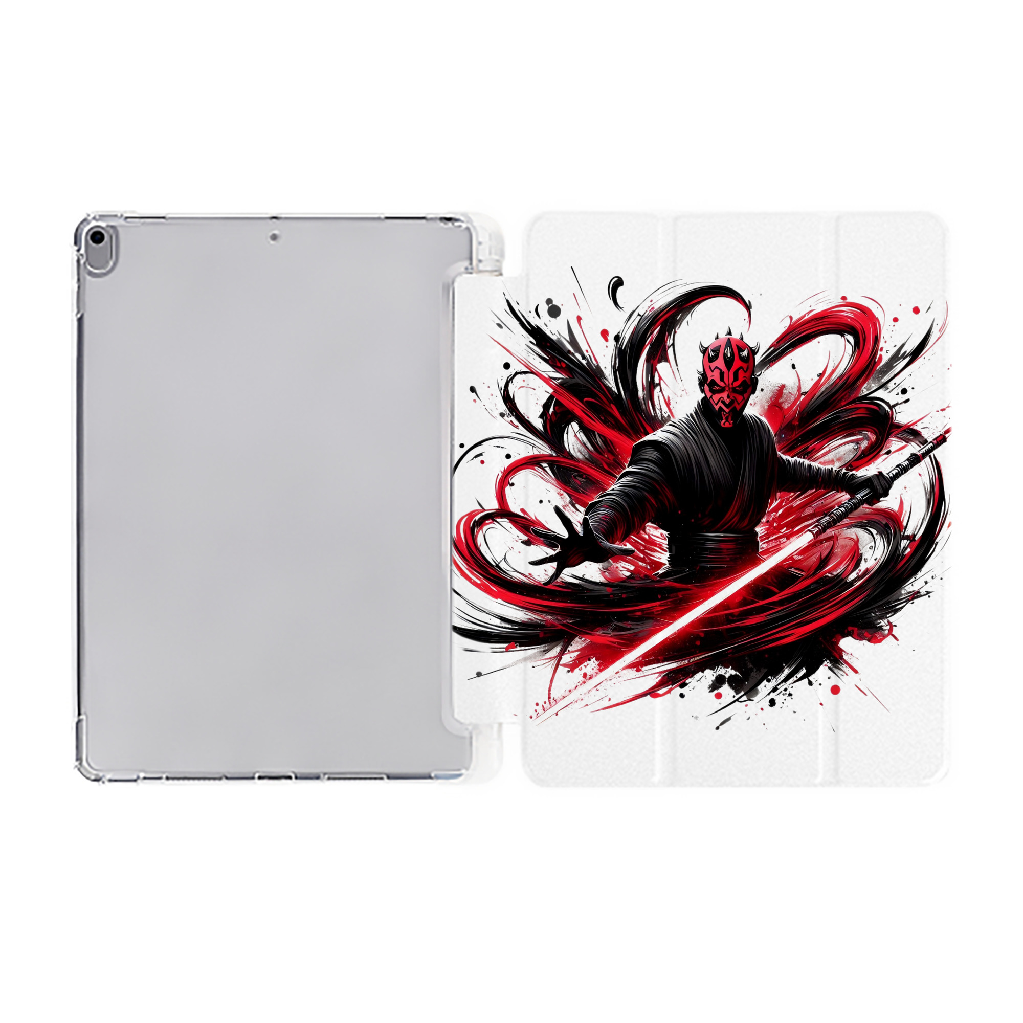 （画像用） スター・ウォーズ Star Wars IPad ケース ペン収納付き 三つ折りスタンド PUレザー×シリコン 対応機種9.5/10.5/10.9インチ